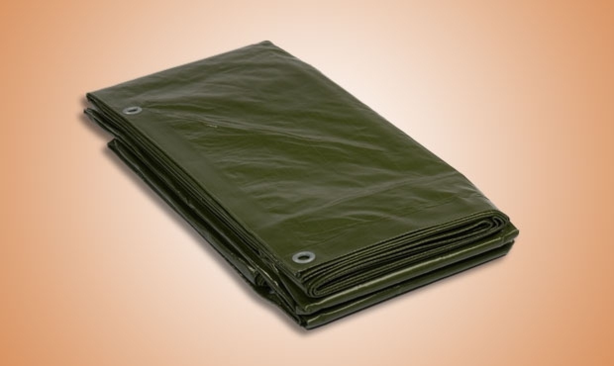 PE Fabric Tarps green,10x12m,150g, UV1,5