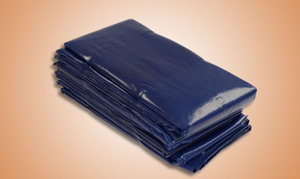 PE Fabric Tarps blue, 10x12m, 250g, UV3