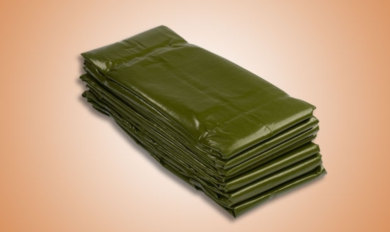 PE Fabric Tarps green, 10x12m, 250g, UV3