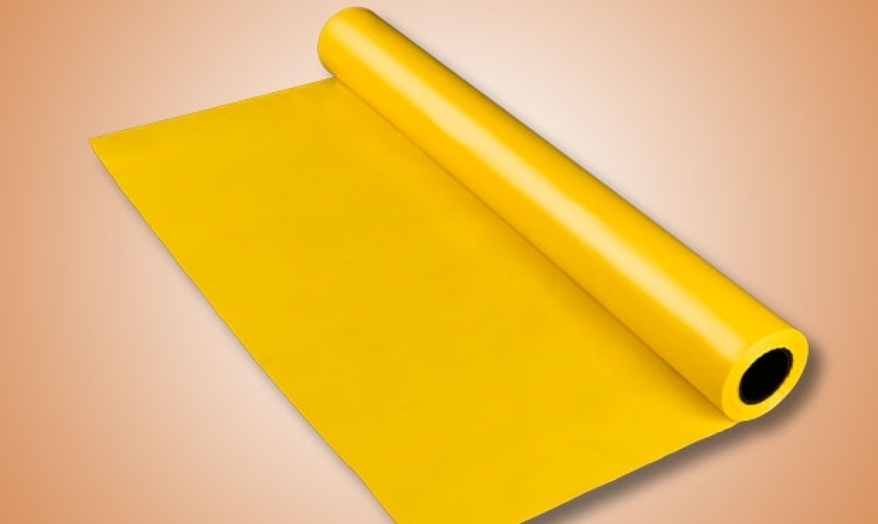 Flat film yellow 2,30 x 50 m, 100 my