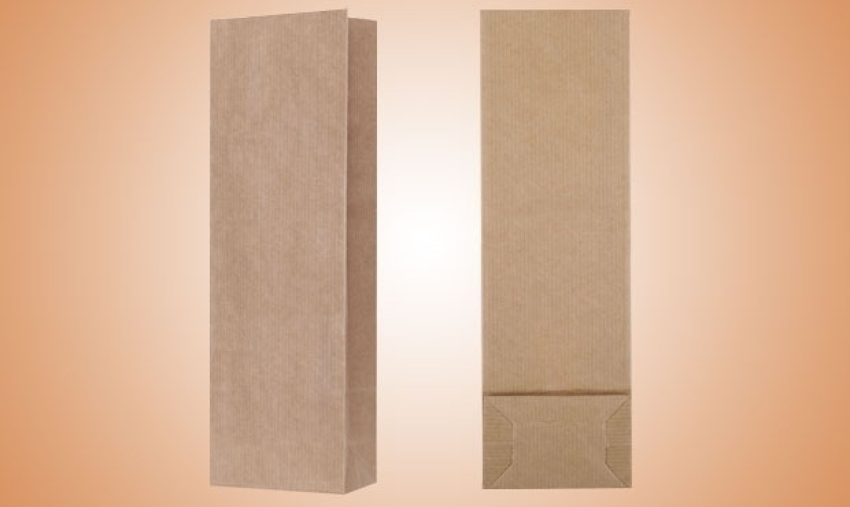 Block bottom bag "Natron Natur" 55+30x170mm brown