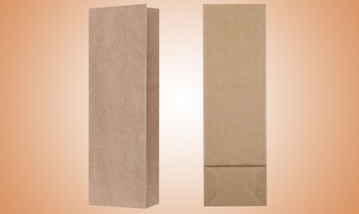 Block bottom bag "Natron Natur "100+65x280mm brown