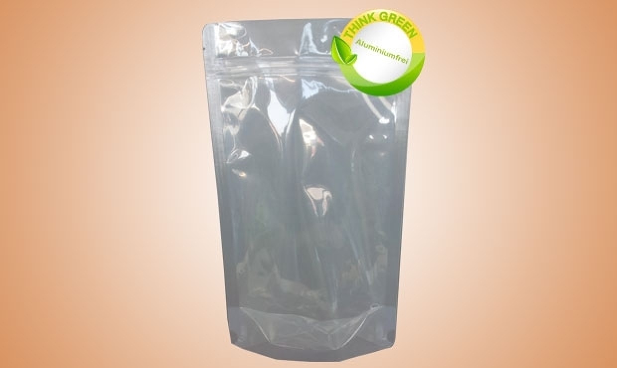 Stand-up pouch 110x185+65mm, transparent