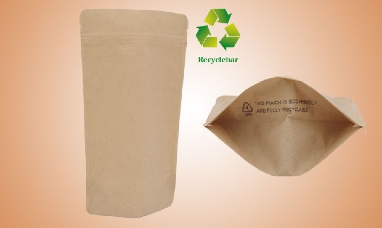 Stand-up pouch recycle 180x290+90mm,paper look