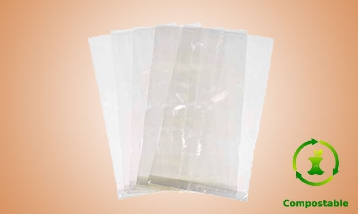 Cellophane flat bag 100x160mm with winding bottom