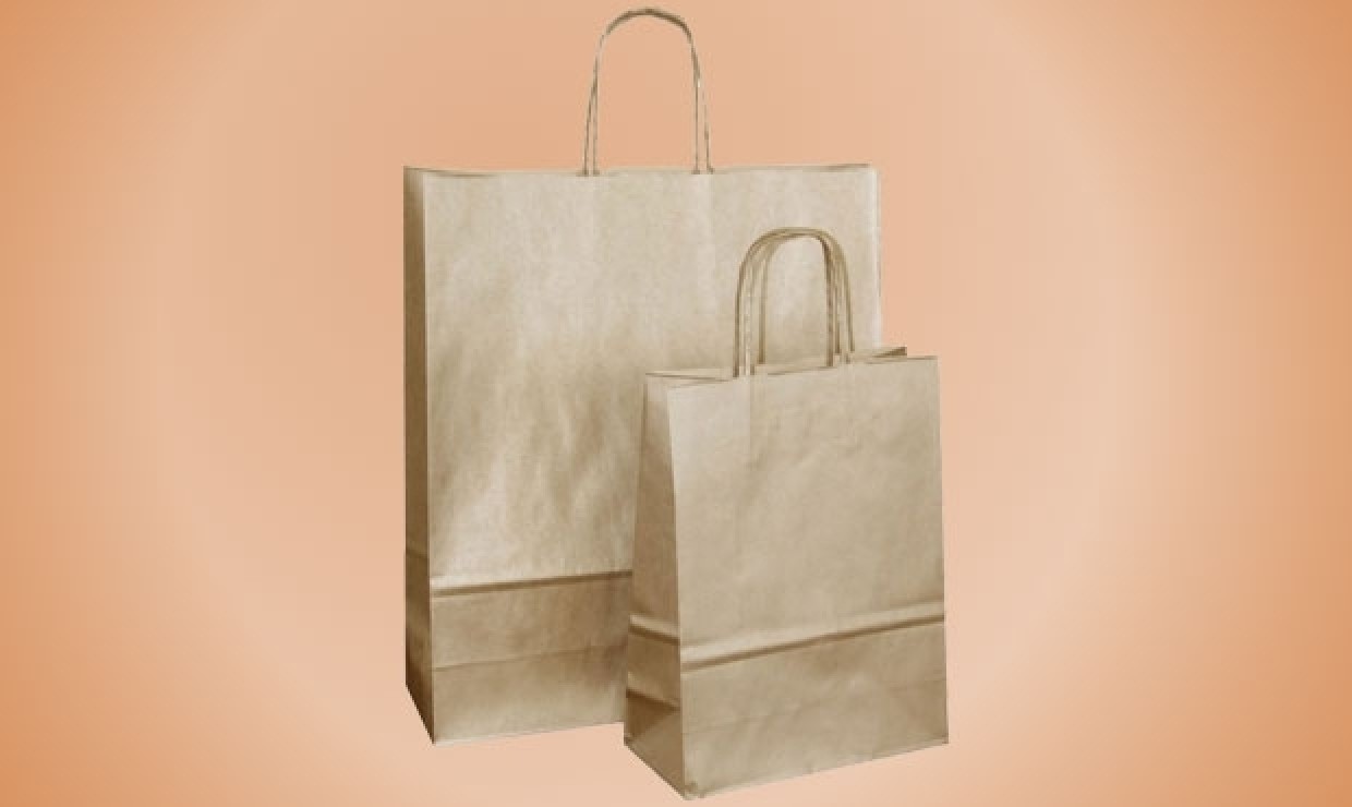 Paper bag with cord 14+8,5x21,5cm 100g/m² gold