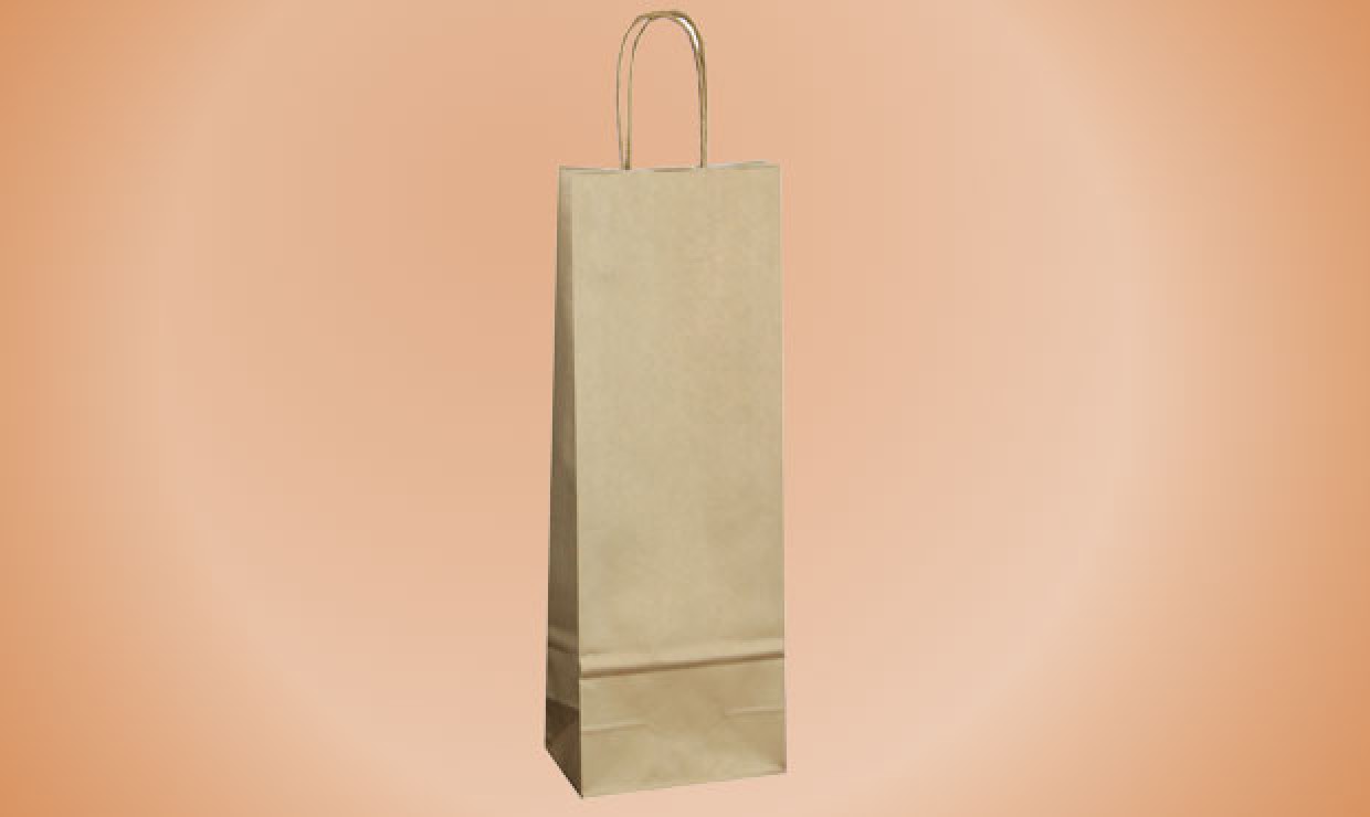 Paper bag with cord 14+8,5x39cm 120g/m² gold