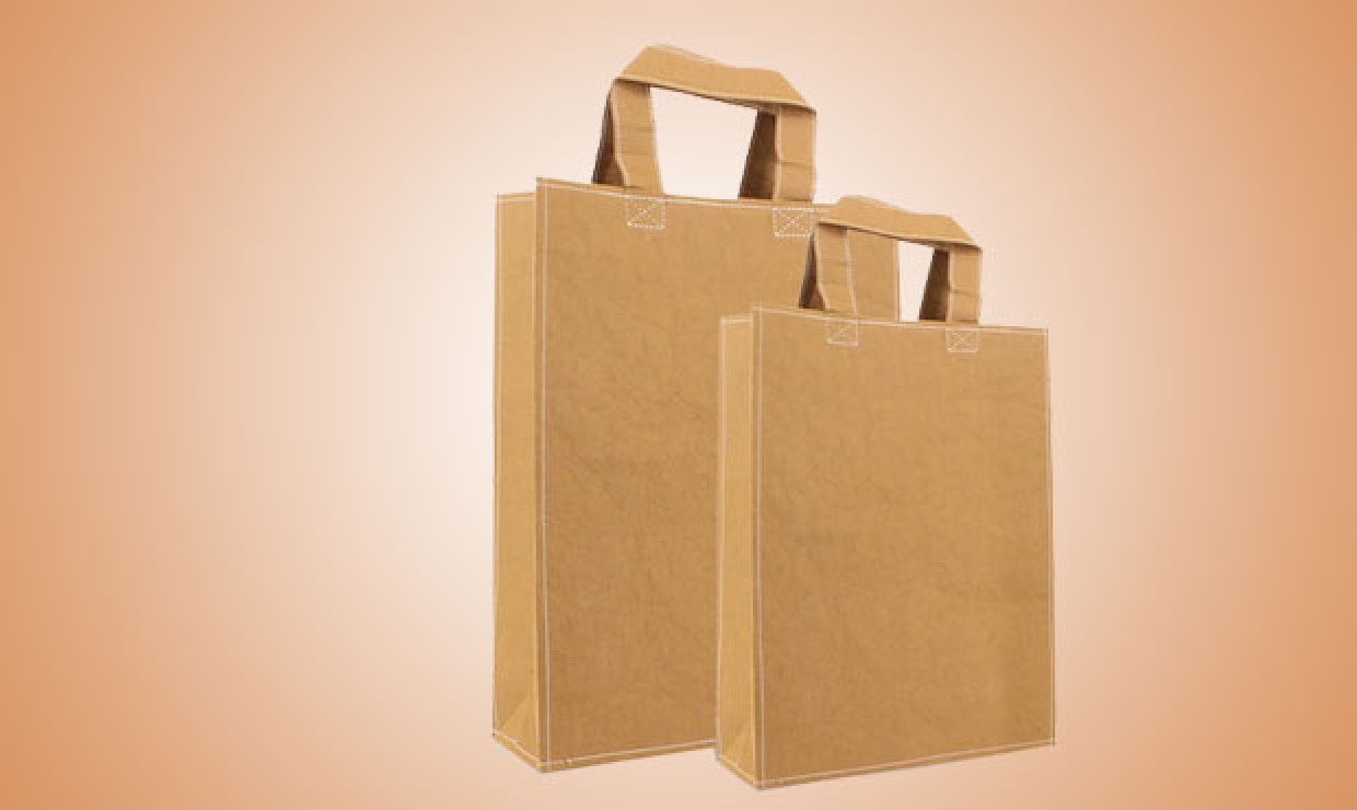Natural fiber bag Classic 20+8x26cm, 220g/m² Natural brown