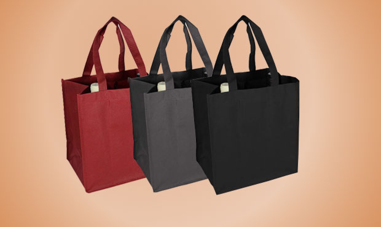 Non Woven wine bags 27+19x30cm 100g/m² different colors
