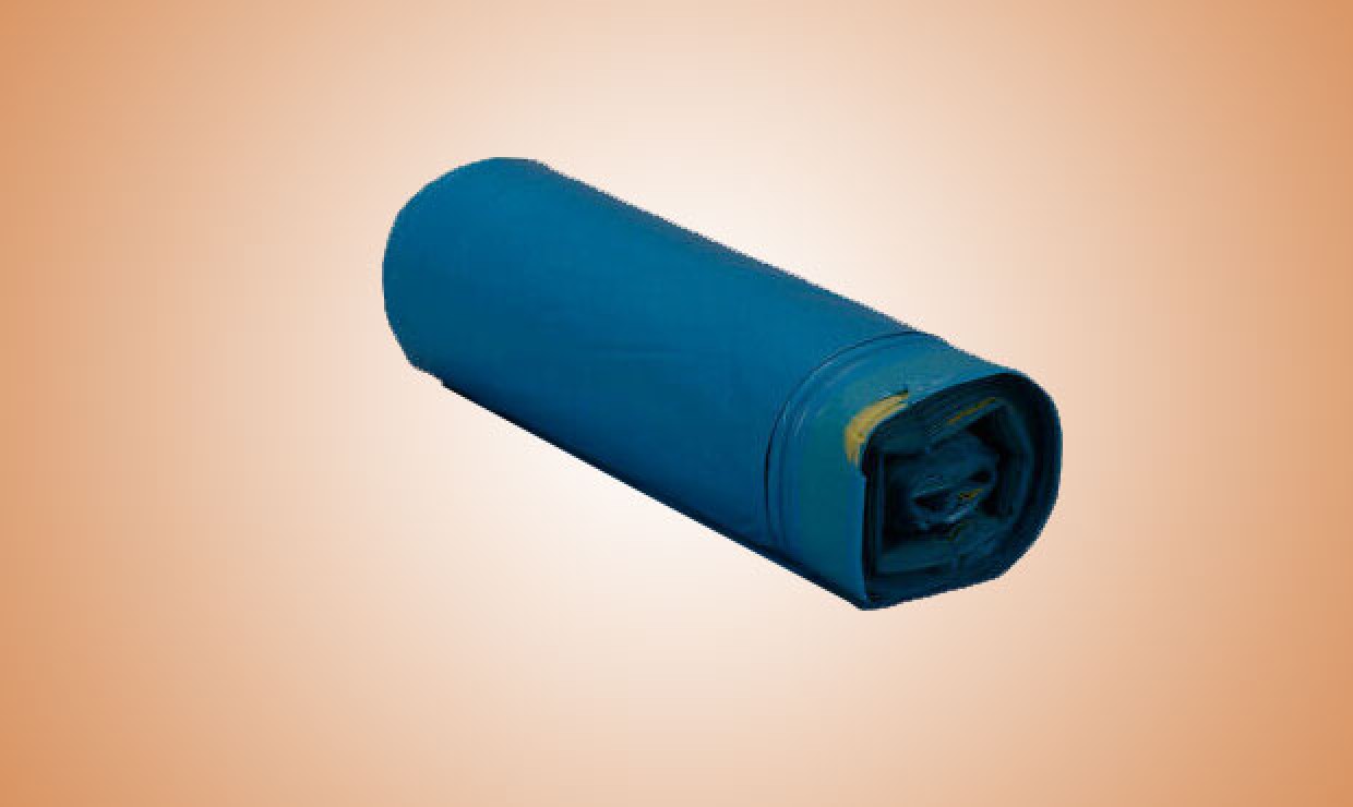 LDPE Müllsäcke Typ 60 blau 700x1000+50mm (34my) 120l Zugband