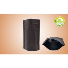 Stand-up pouch GREEN PE 160x240+90mm, black