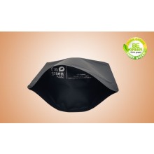 Stand-up pouch GREEN PE A 200x280+120mm, black