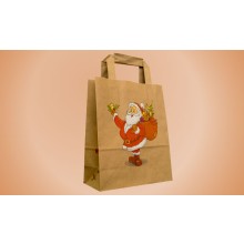 Paper bag XMAS 22+10x36m 80g/m² motive "merry santa claus